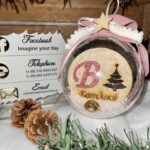 Μπάλα Χριστουγέννων ονομαστική μονόγραμμα