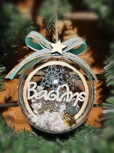 Μπάλα Χριστουγέννων ονομαστική Χιονονιφάδες