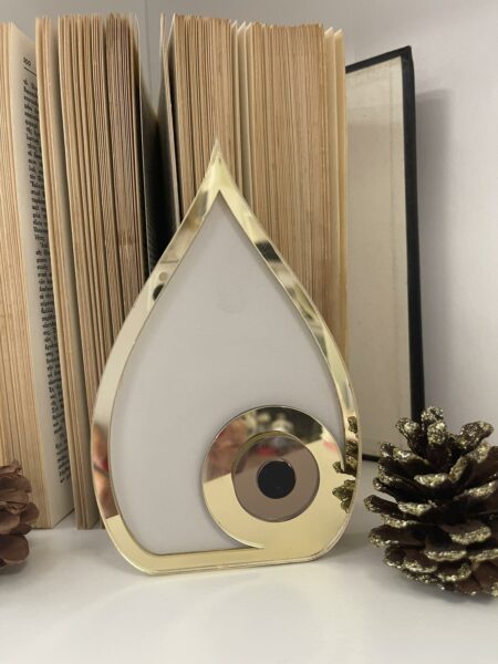 Επιτραπέζιο ξύλινο δάκρυ με πλέξιγκλάς